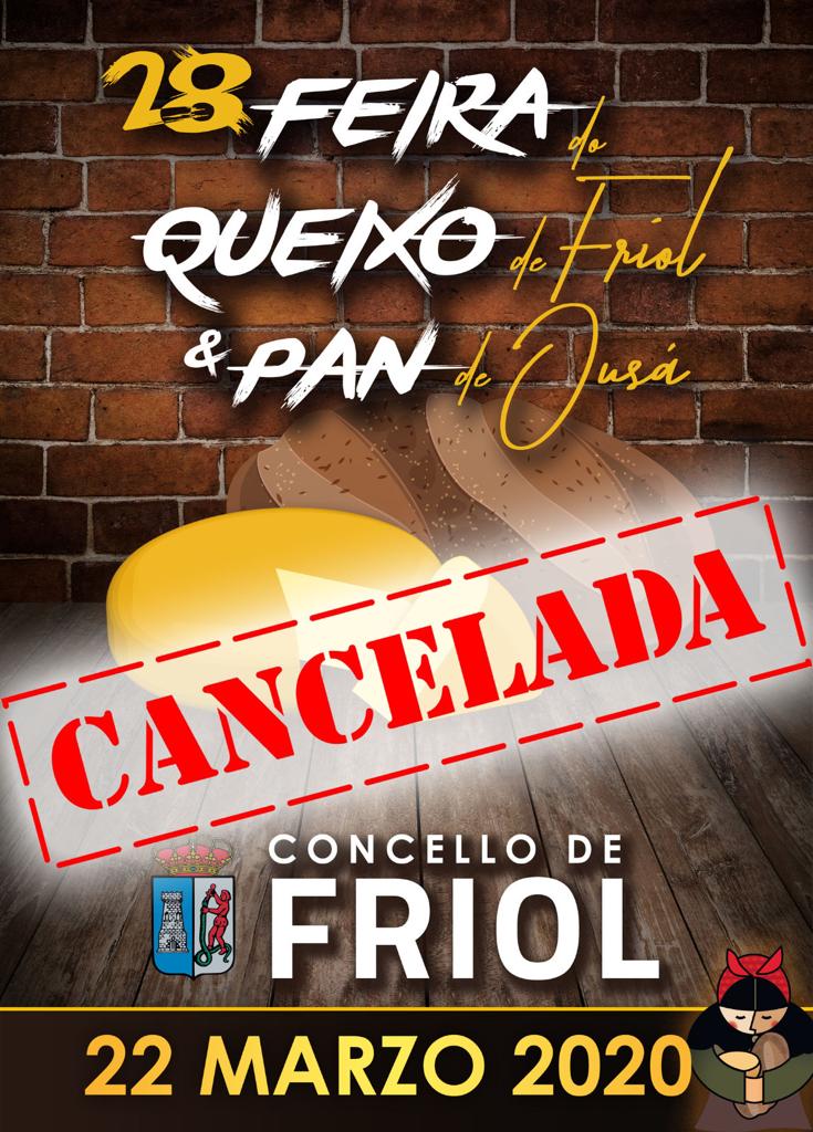 CANCELADA LA "XXVIII FEIRA DO QUEIXO E PAN DE OUSÁ"