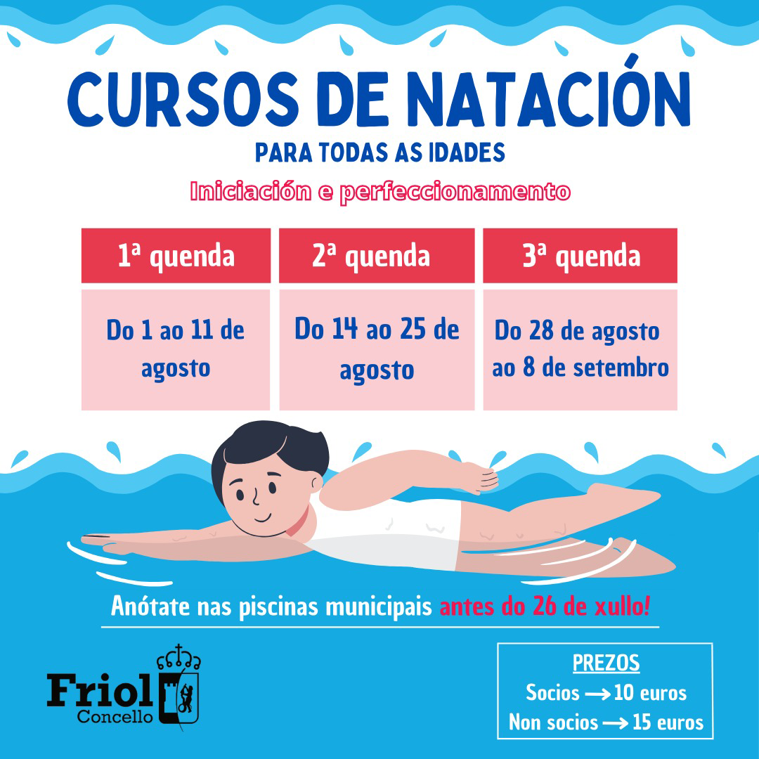 Cursos Natación para todas as idades